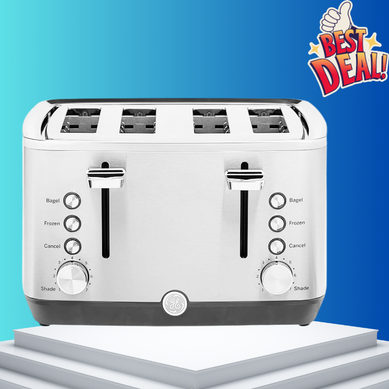 GE 4-Slice Stainless Steel Toaster